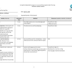 Training Agenda Template In Word Templates At
