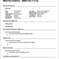 Tremendous Agenda Template Download Free Documents In Word Sample Templates Training Meeting Business Plan