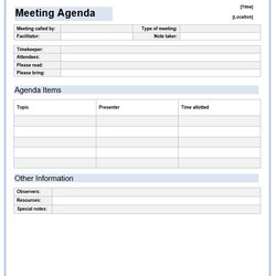 Microsoft Word Agenda Template Images And Photos Finder Office Meeting