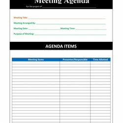 Matchless Sample Effective Meeting Agenda Templates Word Template Free Download