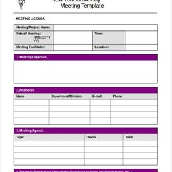 Excellent Agenda Template Free Printable Excel And Word Formats Templates Meeting Choose Board