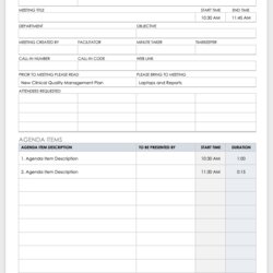 Fine Free Meeting Agenda Templates For Microsoft Word