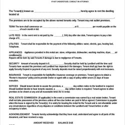 The Highest Quality Free Printable Lease Agreement Templates Short Term Residential Rental