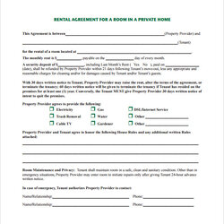 Excellent Free Sample Home Rental Agreement Templates In Contract