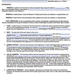 Spiffing House Rental Agreement Template Orig