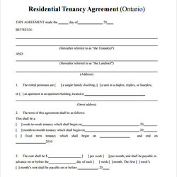 Fine Free Sample Residential Rental Agreement Templates In Template Lease Simple Private Printable Tenant