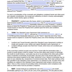 Free House Lease Agreement Template Word