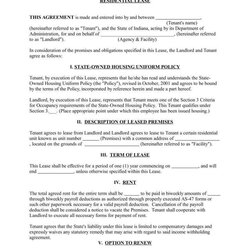 Fantastic House Rental Agreement Templates In Word Housing Lease Template Estate Real Gov Agreements