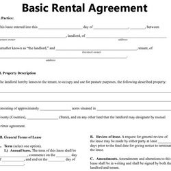 Superb Free Housing Rental Agreement Template Orig