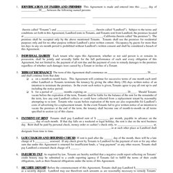 Worthy Printable Rental Agreement For Houses Template Business Excel