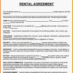 Preeminent House Rental Contract Model Agreement Templates Lease Template Word Rent Letter Forms Sample