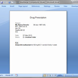 Tremendous Prescription Label Template Microsoft Word List Of Synonyms And Antonyms The