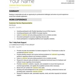 Outstanding Customer Service Resume Examples Template Templates