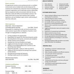 Exceptional Customer Service Resume Examples Template