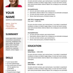 Worthy Newsletter Resume Template Editable Layout Organized Formatted Layouts Red