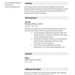 Resume Templates