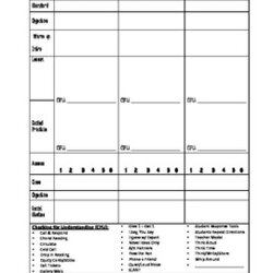 Middle School Lesson Planning Template By Lauren Freeman Creations Original