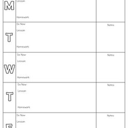 Wizard Lesson Plan Template For Middle School Freebie Original