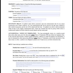 Wonderful Free Texas Residential Rental Lease Agreement In Word Standard Agreements