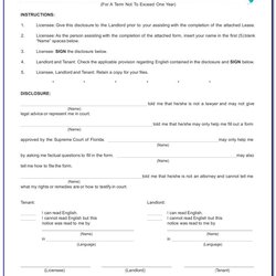 Free Texas Standard Residential Lease Agreement Form Template Florida Pertaining Apartment