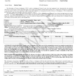 Standard Lease Agreement Texas Forms And Templates Apartment Contract Agreements