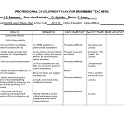Fine Sample Preschool Professional Development Plan