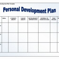 Splendid Personal Development Plan Template Free Word Templates Sheets