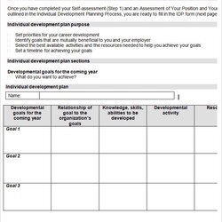 Career Development Plan Template Personal Word Templates