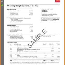 Wells Fargo Bank Statement Template Free Download Statements Chase Checking Check Exceptional Examples