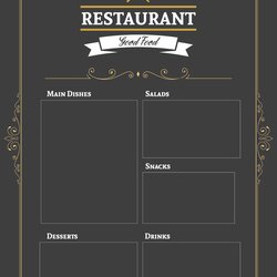 Exceptional Best Printable Blank Restaurant Menus For Free At Menu Template