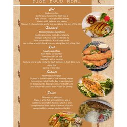 Marvelous Editable Food Menu Templates