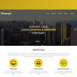 Basic Website Templates And Themes Template One Page Personal