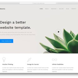 Excellent Home Page Template Atomic Free Simple Website Templates