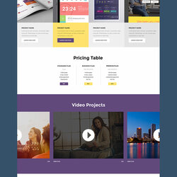 Exceptional Free One Page Website Template Web Templates Mobile Presentation Designs Present