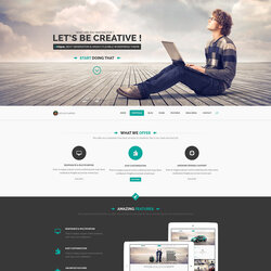 Magnificent Free One Page Web Templates In Company Template