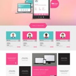 Great One Page Modern Website Template Editable Vector