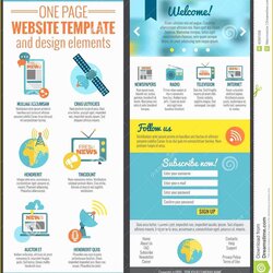Superior One Page Template Free Of Web Site Stock Vector Image Call Tom Posted Comments May