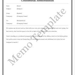 Preeminent External Memo Free Word Templates Template Confidential