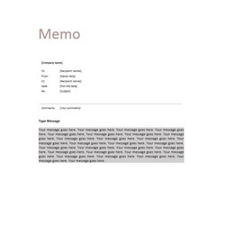 Matchless Business Memo Templates Format Samples In Word Template Kb