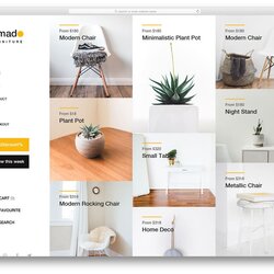 Best Free Responsive Website Templates Websites Interior Shopping Clean Furniture Template Amado Boutique