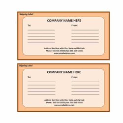 Tremendous Free Template For Shipping Label Labels Sender Mailing