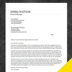 Sublime Cover Letter Template Download For Free Resume