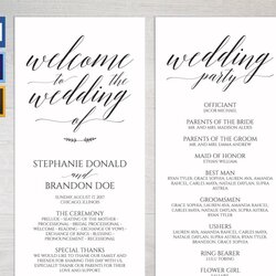 Splendid Wedding Program Template Card Making Design Bundles Example Designer Follow Message
