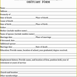 Superlative Free Obituary Program Template Download Of Pin On Funeral Templates Blank Word Ms Navigation Post