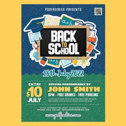 Fine Free Back To School Flyer Template Cause Celebration Coming Always Party