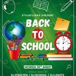 High Quality Back To School Flyer Template Flyers Templates Premium