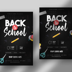 Tremendous Back To School Free Flyer Template
