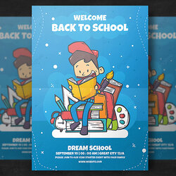 The Highest Quality Back To School Flyer Template For Free Download On Premium