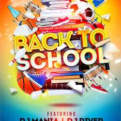 School Flyers Templates Pages Word Flyer Back Template Party Docs Vector To