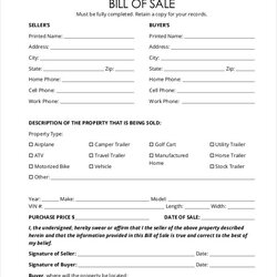 Terrific Generic Bill Of Sale Form Templates Yamaha